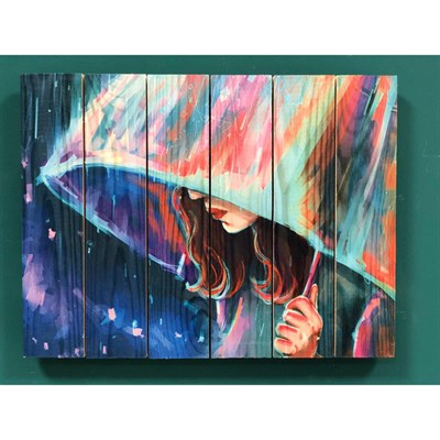 Картина для бани, с УФ печатью "Девушка загадка", МАССИВ, 30×40 см - фото 1676030