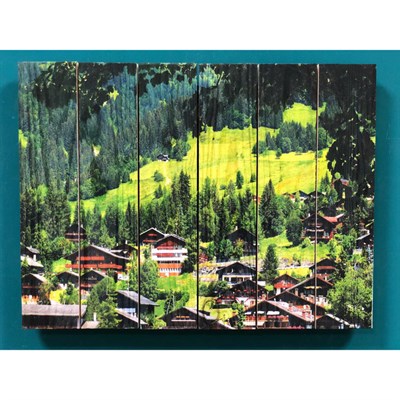 Картина для бани, с УФ печатью "Зелёные луга", МАССИВ, 30×40 см - фото 1676041