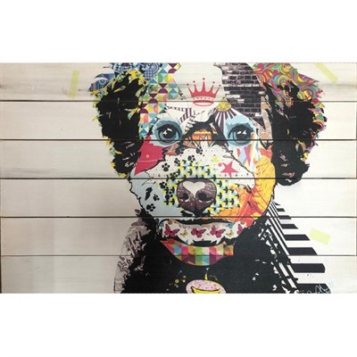 Картина для бани "Собака в красках", МАССИВ, 40×60 см - фото 1676050