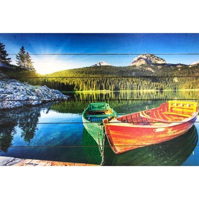 Картина для бани "Лодки на берегу", МАССИВ, 40×60 см - фото 1676055