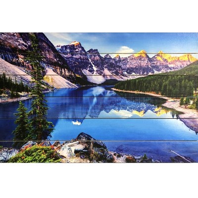 Картина для бани "Горное озеро", МАССИВ, 40×60 см - фото 1676060