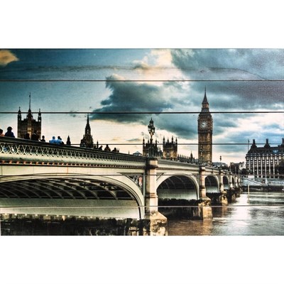 Картина для бани "Лондонский мост", МАССИВ, 40×60 см - фото 1676063