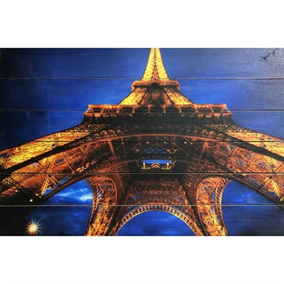 Картина для бани "Эйфелева башня снизу", МАССИВ, 40×60 см - фото 1676065