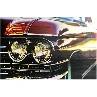 Картина для бани "Ретро авто крупным планом", МАССИВ, 40×60 см - фото 1676075