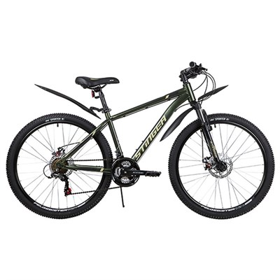 Велосипед 26" Stinger Caiman D, 2020, цвет зелёный, размер 18" - фото 1682370