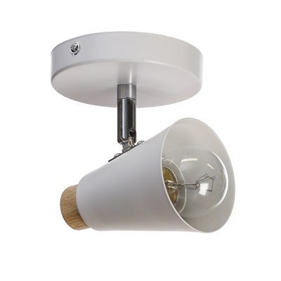 Спот "Конус малый" 1x40Вт E27 белый 10х15х11,5 см - фото 1684759