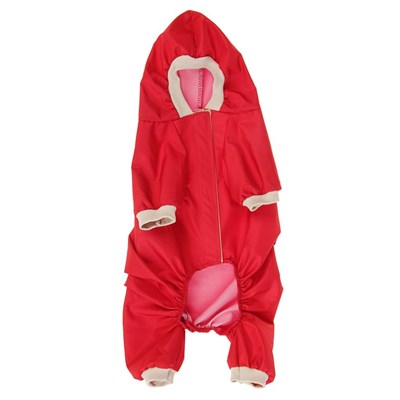 Комбинезон для собак, размер L (ДС 28-30 см, ОШ 32 см, ОГ 36-40 см) красный - фото 1701982