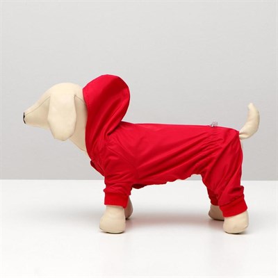 Комбинезон "Пожарник" на флисе, M (ДС 24-26 см, ОШ 28 см, ОГ 34-36 см), красный - фото 1702108