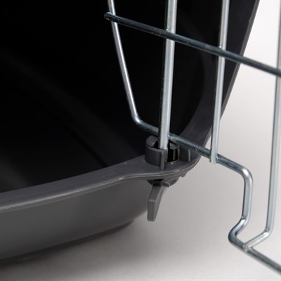 Переноска для животных до 12 кг "Пижон" 49х33х32см, металлическая дверь, серая - фото 1706894