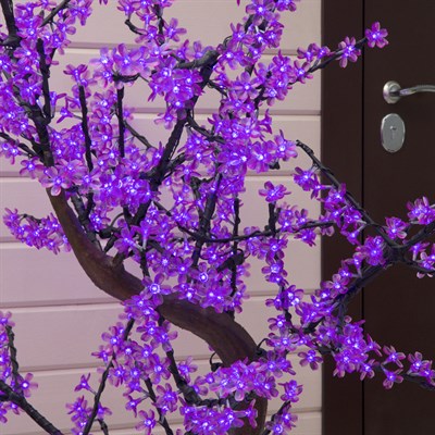 Дерево светодиодное улич. 1,8 м. "Сакура" 768Led, 46W, 220V Фиолетовый - фото 1712585