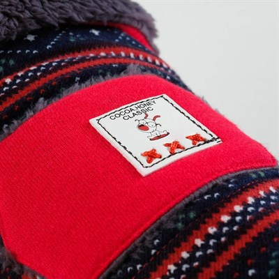 Комбинезон для собак, еврозима на меховом подкладе, XS (ОШ 18-22,ОГ 27-32,ДС 20 см), красный   43337 - фото 1778939