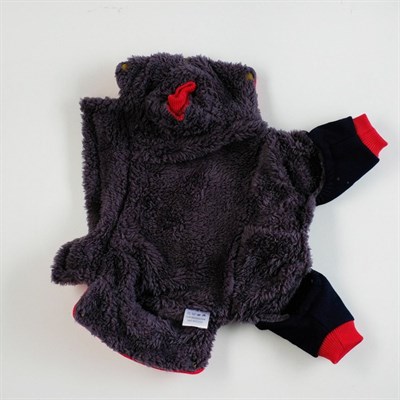 Комбинезон для собак, еврозима на меховом подкладе, XS (ОШ 18-22,ОГ 27-32,ДС 20 см), красный   43337 - фото 1778940