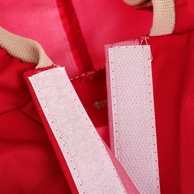 Комбинезон  для собак, размер XL (ДС 32-34 см, ОШ 32 см, ОГ 46-48 см), красный - фото 1780581