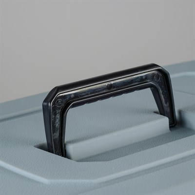 Переноска пластиковая 58 х 40 х 27, серо-синяя - фото 1783578