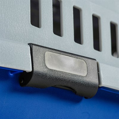 Переноска пластиковая 58 х 40 х 27, серо-синяя - фото 1783579