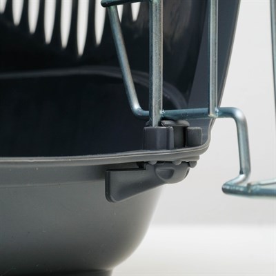 Переноска для животных до 9 кг "Пижон", металлическая дверь, 43 х 29 х 27,5 см, бело-серая - фото 1783701