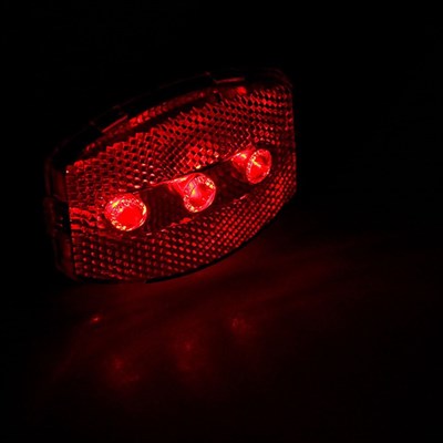 Катафот для велосипеда с креплением, 4 режима, красный - фото 1792151