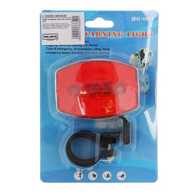 Катафот для велосипеда с креплением, 4 режима, красный - фото 1792152