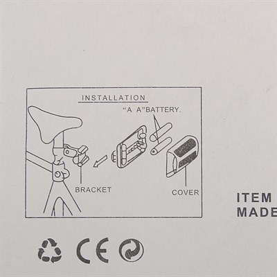 Катафот для велосипеда с креплением, 4 режима, красный - фото 1792153