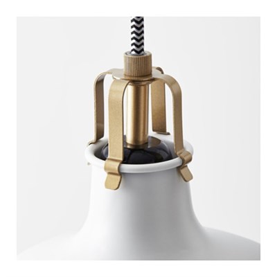 Люстра подвес RANARP 1x40Вт Е27 белый 23x23x150см - фото 1793688