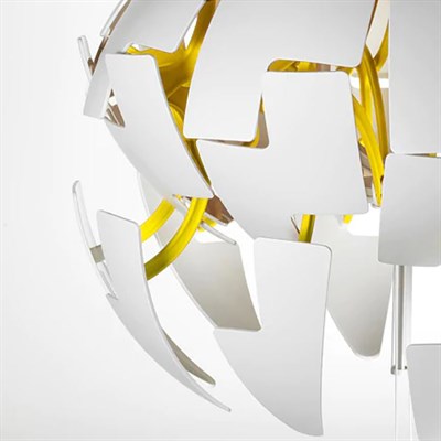 Светильник ИКЕА ПС 2014 13Вт Е27 белый, желтый - фото 1795040