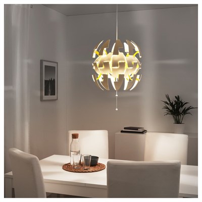 Светильник ИКЕА ПС 2014 13Вт Е27 белый, желтый - фото 1795041