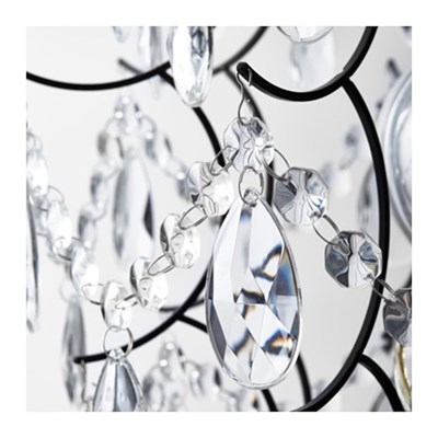 Люстра подвес ORTOFTA 1x7Вт GU10 черный 42x42x140см - фото 1796117