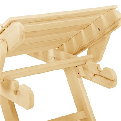 Лежак нераскладной с регулируемым подголовником 180х55х44,5см, липа "Добропаровъ" - фото 1823354