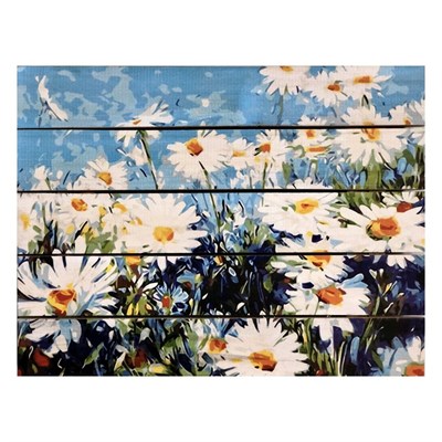 Картина для бани, тематика цветы "Ромашковое поле", МАССИВ, 40×30 см - фото 1830283