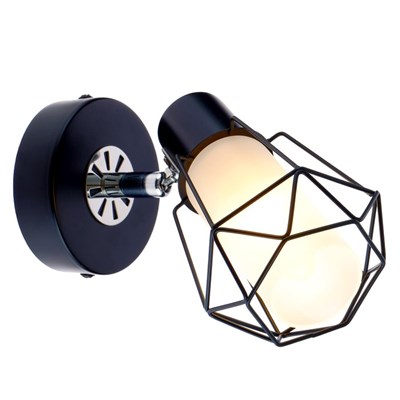 Светильник 93018/1 1х40Вт Е14 черный 9х17х17см - фото 1839335