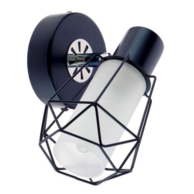 Светильник 93018/1 1х40Вт Е14 черный 9х17х17см - фото 1839336