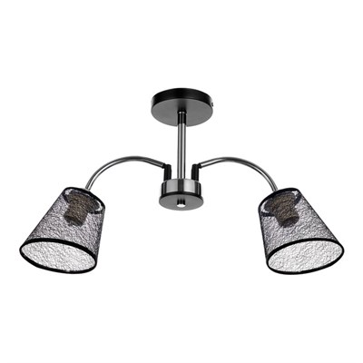 Люстра 49201/2 2хE27 60W Max чёрный/хром - фото 1839347