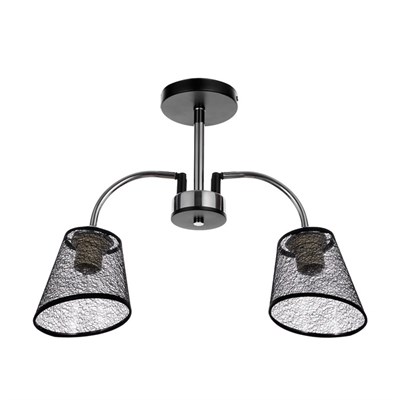 Люстра 49201/2 2хE27 60W Max чёрный/хром - фото 1839353