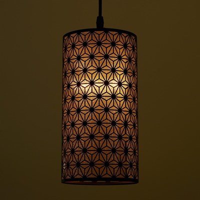 Люстра 6103/1 1х60W Е27 черный d=12,5 см h=25 см - фото 1874393