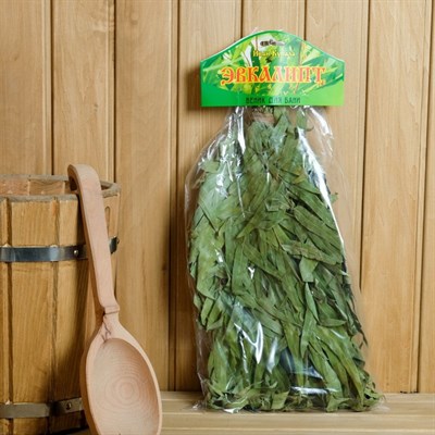 Веник для бани ЭКСТРА эвкалиптовый, в индивидуальной упаковке - фото 1910398