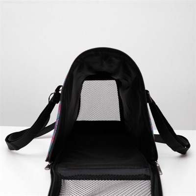 Сумка-переноска для животных раскладная, нейлон, 35 х 20 х 22 см, микс расцветок - фото 1939156