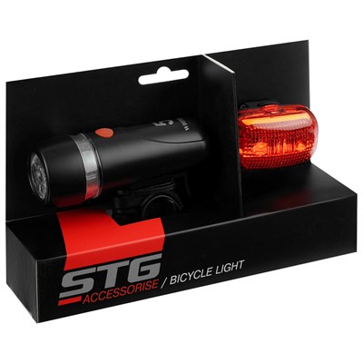 Комплект велофонарей, передний JY-808-11, задний JY-289Т - фото 1949508