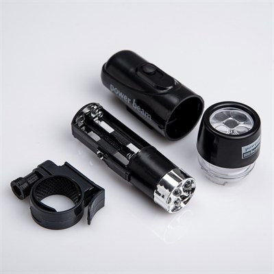 Фонарик для велосипеда "Power Beam", 4 AAA, 5 LED, микс - фото 1949529