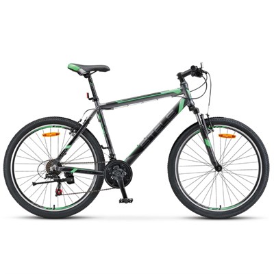 Велосипед 26" Stels Navigator-600 V, V020, цвет антрацитовый/зелёный, размер 20" - фото 1999003
