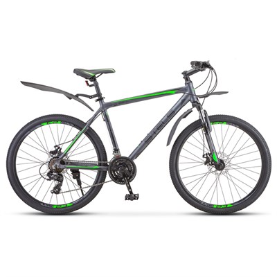 Велосипед 26" Stels Navigator-620 MD, V020, цвет чёрный/зелёный/антрацит, размер 14" - фото 1999027