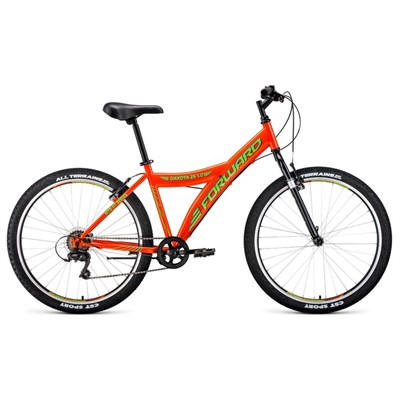 Велосипед 26" Forward Dakota 1.0, 2020, цвет оранжевый/светло-зелёный, размер 16.5" - фото 1999044