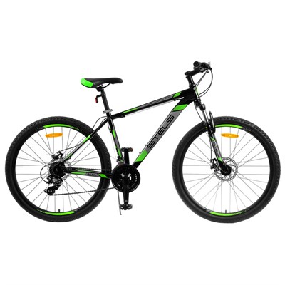 Велосипед 27.5" Stels Navigator-700 MD V020, цвет чёрный/зелёный, размер 17.5" - фото 1999089
