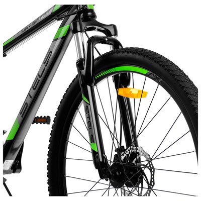 Велосипед 27.5" Stels Navigator-700 MD V020, цвет чёрный/зелёный, размер 17.5" - фото 1999092