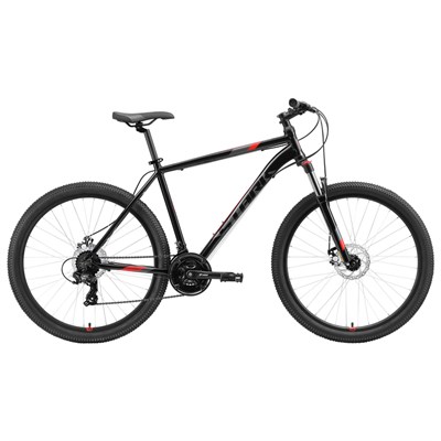 Велосипед 27,5" Stark Hunter 2 D, 2020, цвет чёрный/серый/красный, размер 18" - фото 1999116