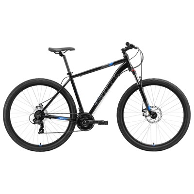Велосипед 29" Stark Hunter 2 D, 2020, цвет чёрный/серый/голубой, размер 18" - фото 1999120