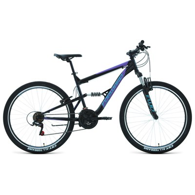 Велосипед 27,5" Forward Raptor 1.0, 2020, цвет чёрный/фиолетовый, размер 18'' - фото 1999150