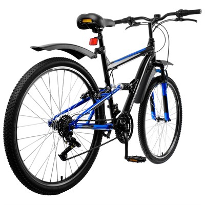 Велосипед 26" Progress Sierra FS, цвет черный/синий, размер 18" - фото 1999180
