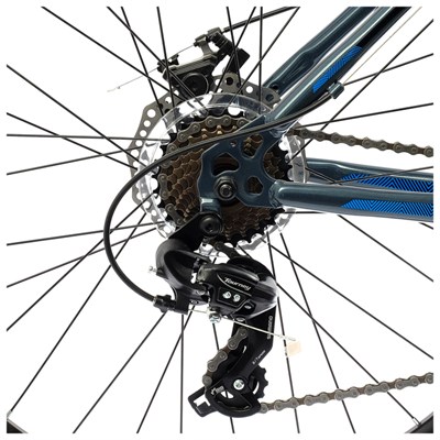 Велосипед 27,5" Stels Navigator-700 MD, V020, цвет серый/синий, размер 17,5" - фото 1999248