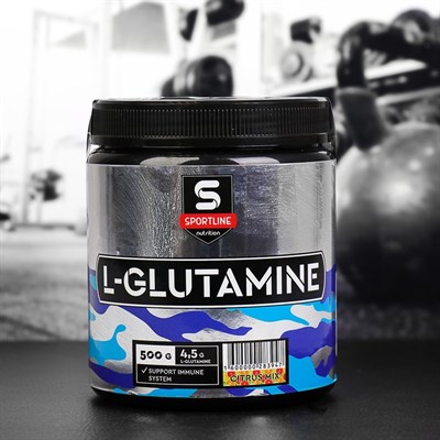 Глютамин SportLine L-Glutamine Powder, цитрусовый микс, 500 г - фото 1999421