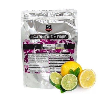 L-Carnitine+Fiber SportLine, лимон-лайм, зиплок 500 г - фото 1999458